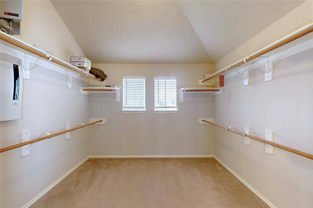 Spacious master closet
