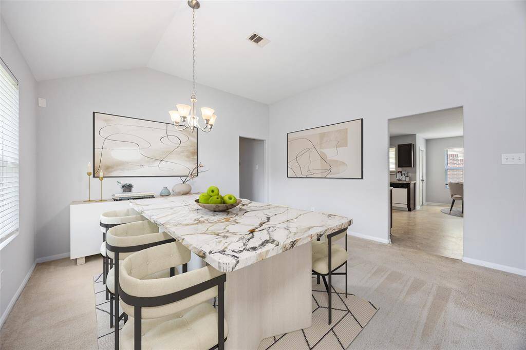 Virtually Staged dining room