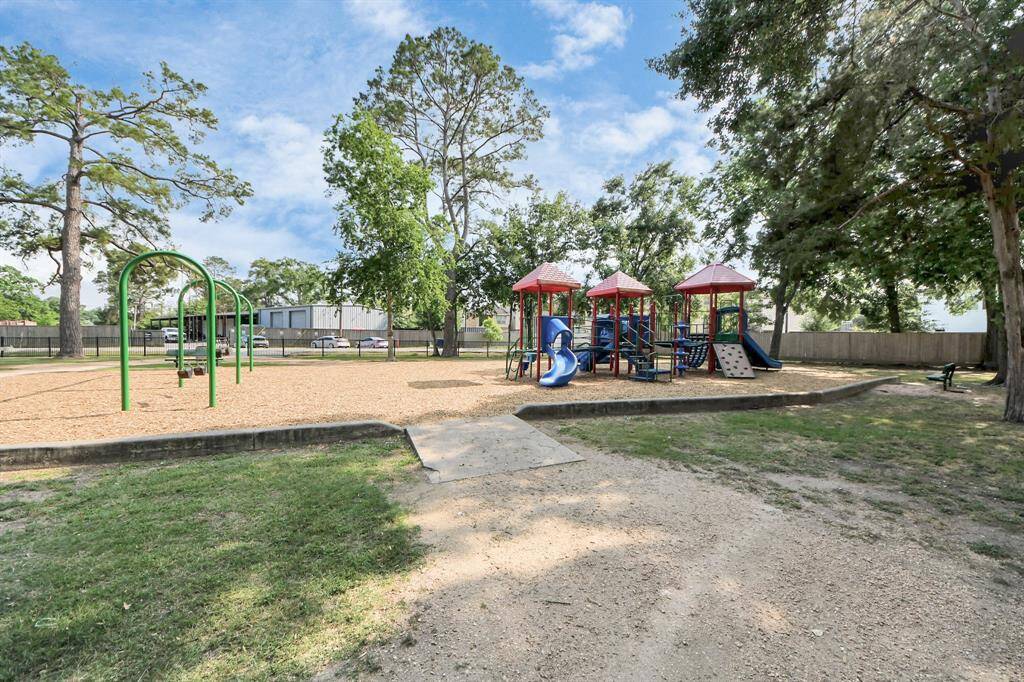 Public park next  to townhomes