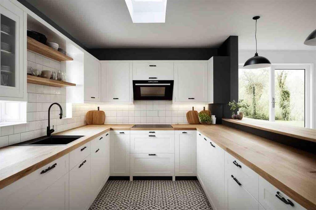 An AI generated remodeling idea for the previous picture.