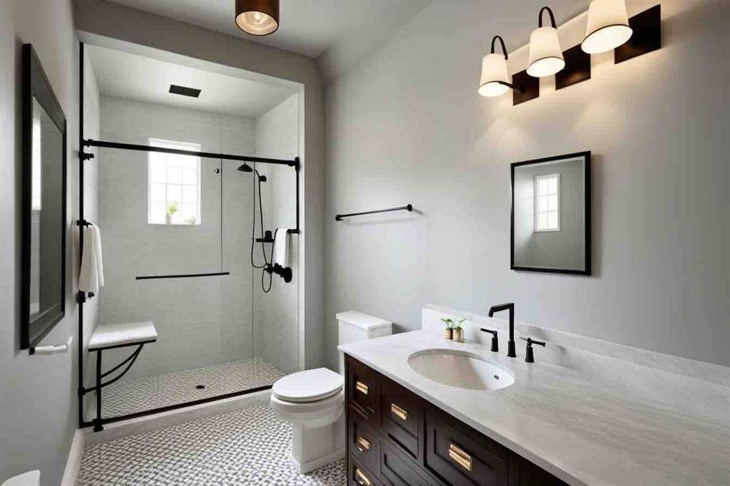 An AI generated remodeling idea for the previous picture.