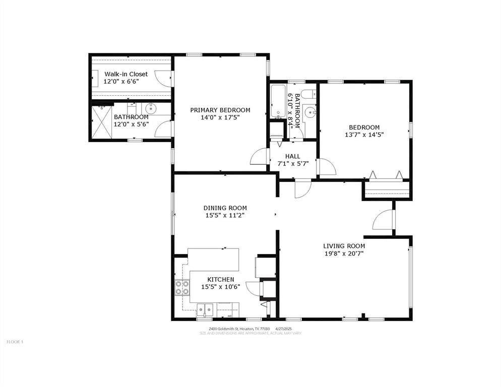 Floorplan of the property as drawn by the interactive 3D tour by Matterport.  Please refer to the 3D interactive tour on the listing.  A pdf copy of this floorplan is also attached.