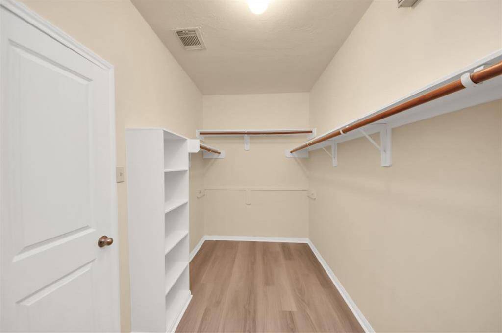 Large walk-in closet in primary bath