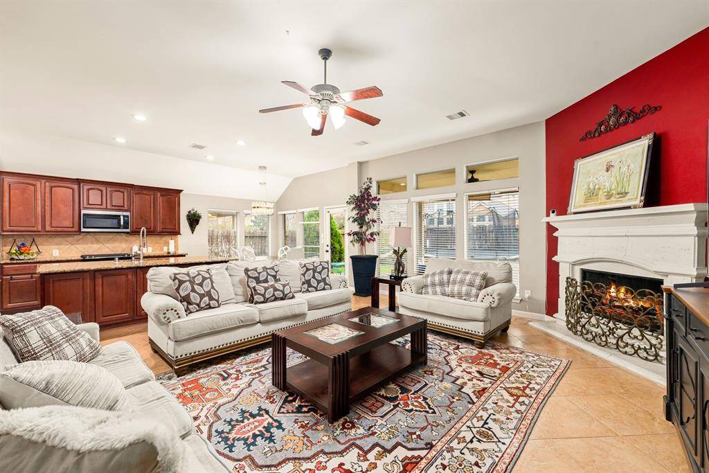 Generous living and dining spaces combine to create a welcoming setting for entertaining.