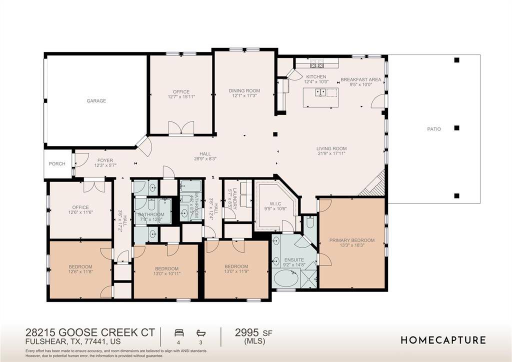Thoughtfully designed floor plan showcases a smart layout with spacious living areas and private bedrooms.