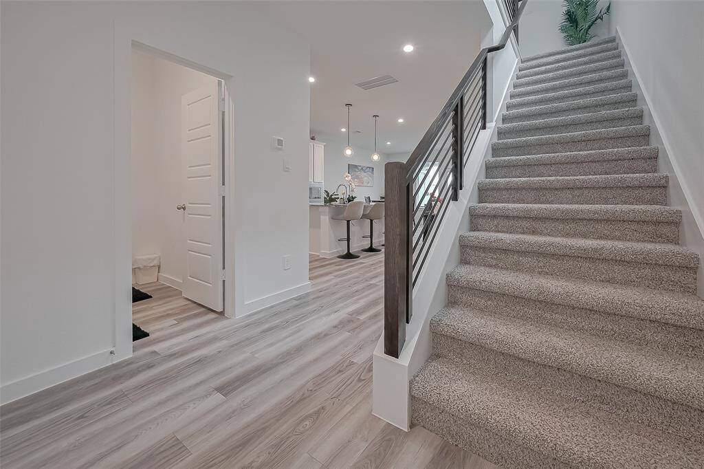 Stairs at entry to 2nd floor