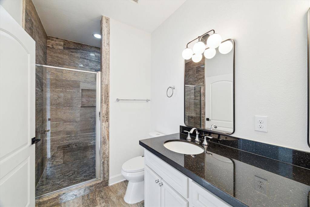 The primary bath is gorgeous!