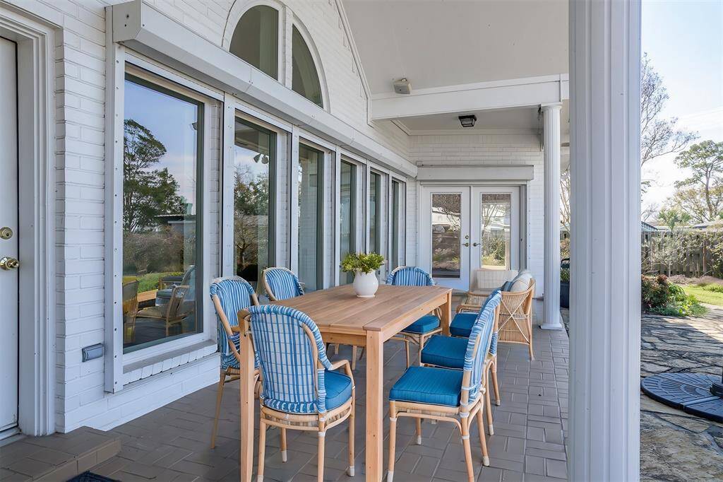 Covered back patio- virtually staged