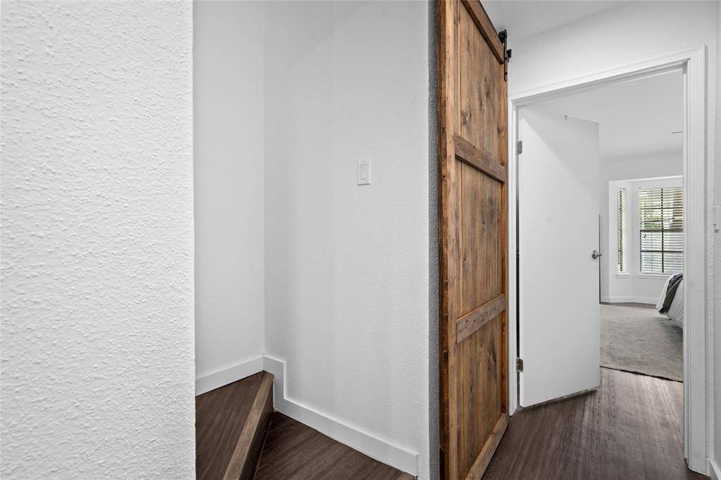 Barn door for second floor privacy or to conceal laundry.