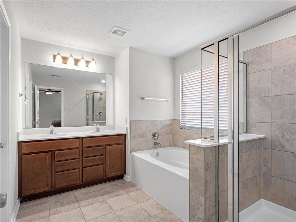 Separate tub and shower