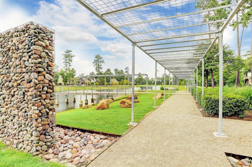 Trellised walkways wind through the Preserve offering beautiful outdoor spaces.
