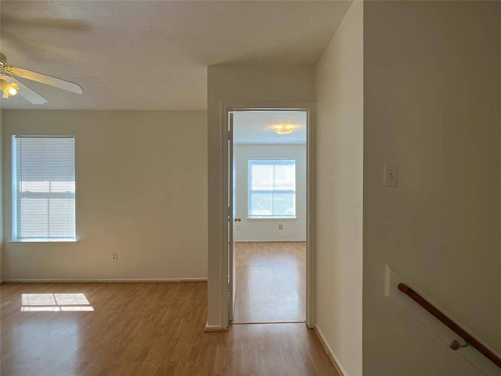 game room at the top of the stairs