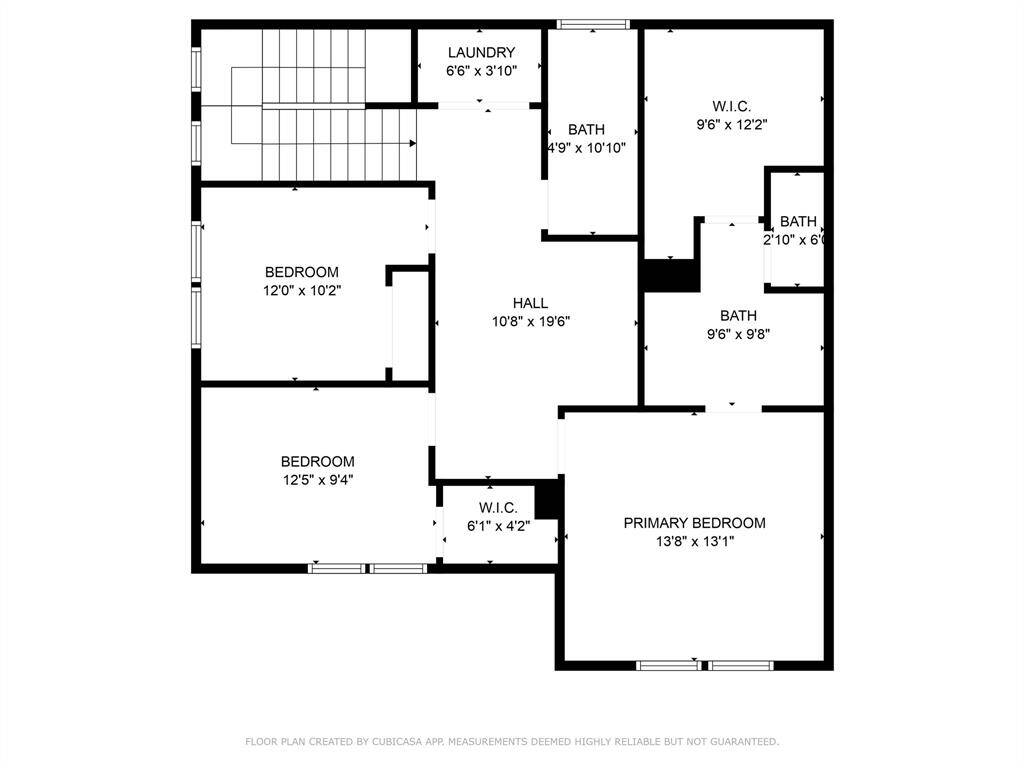 Second floor digital floor plan