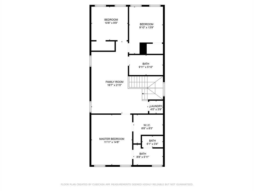 Second floor digital floor plan