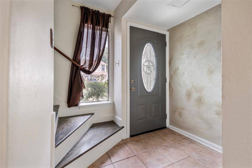 Front door entrance as seen from inside