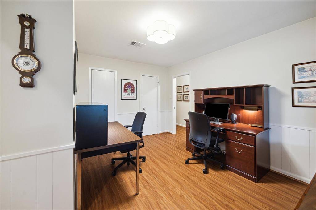 This flex room could be used as an office/study, media room, playroom,or as a fifth bedroom. It has two closets which provide abundant storage.
