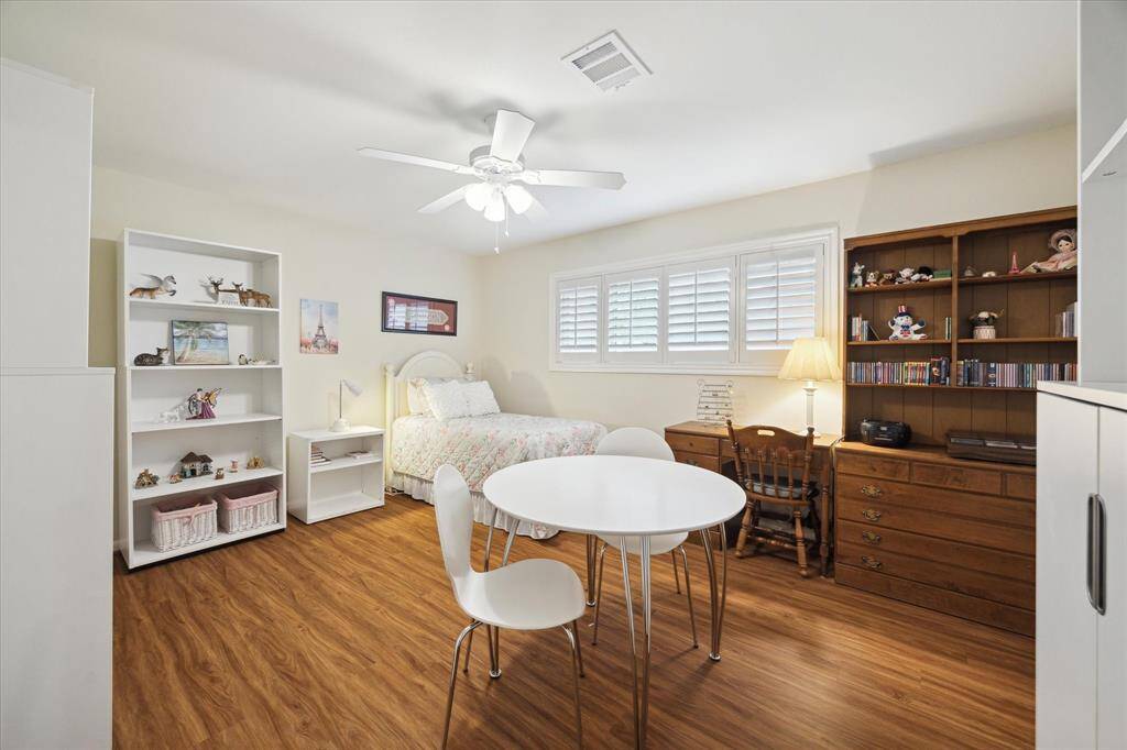 This large secondary bedroom has many possibilities. It includes twoclosets and an ensuite Jack and Jill bath.