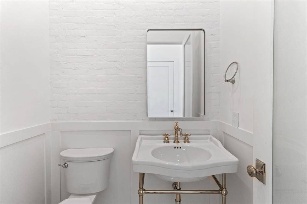 Second floor, half bath