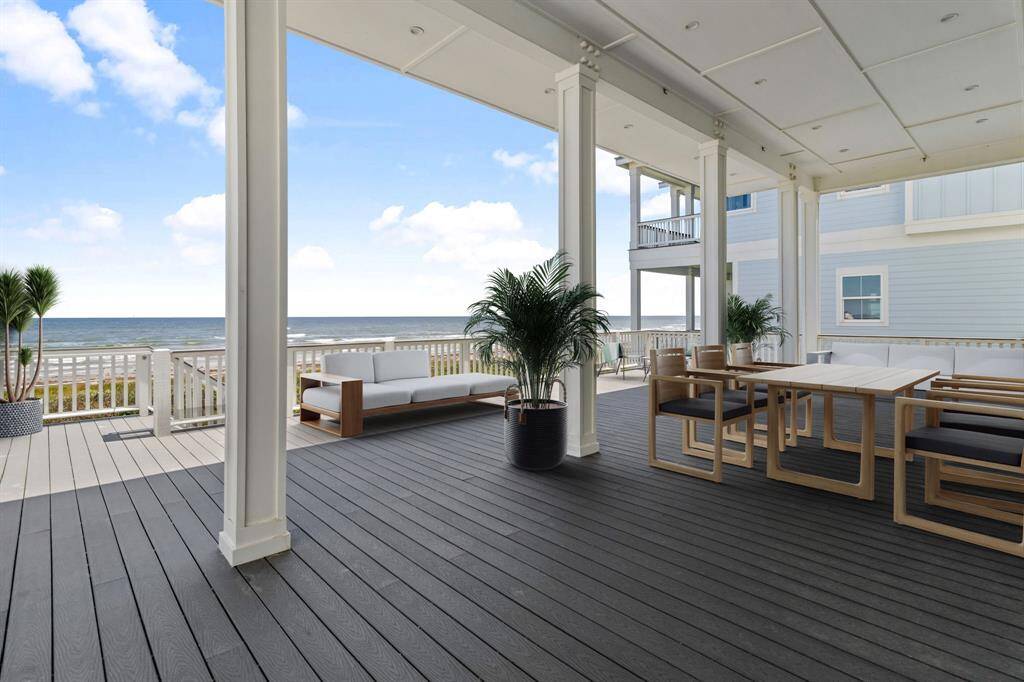 Virtually staged deck, second floor