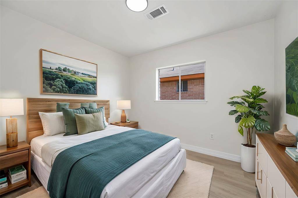 Virtually staged bedroom