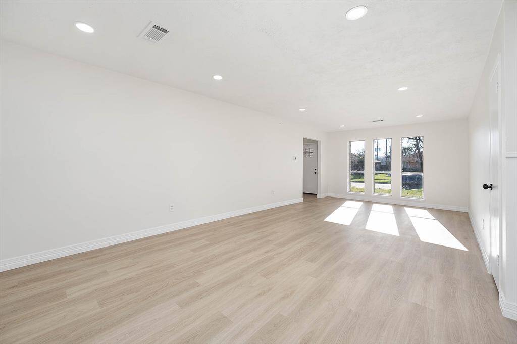 Open concept living and dining areas