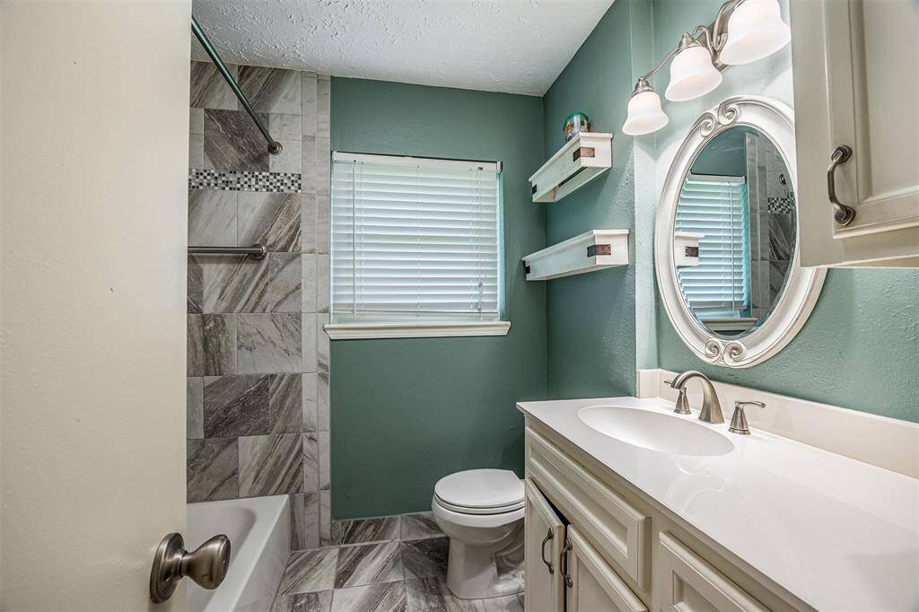 Bathroom has been updated