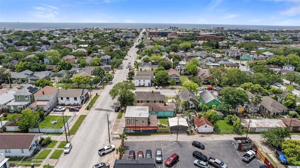 Aerial View of home with the beach view in the back.