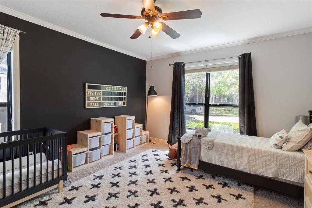 This versatile front room is perfect for a home office or an additional bedroom.