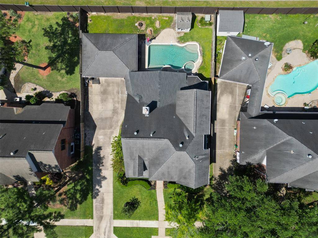 Ariel view of the home