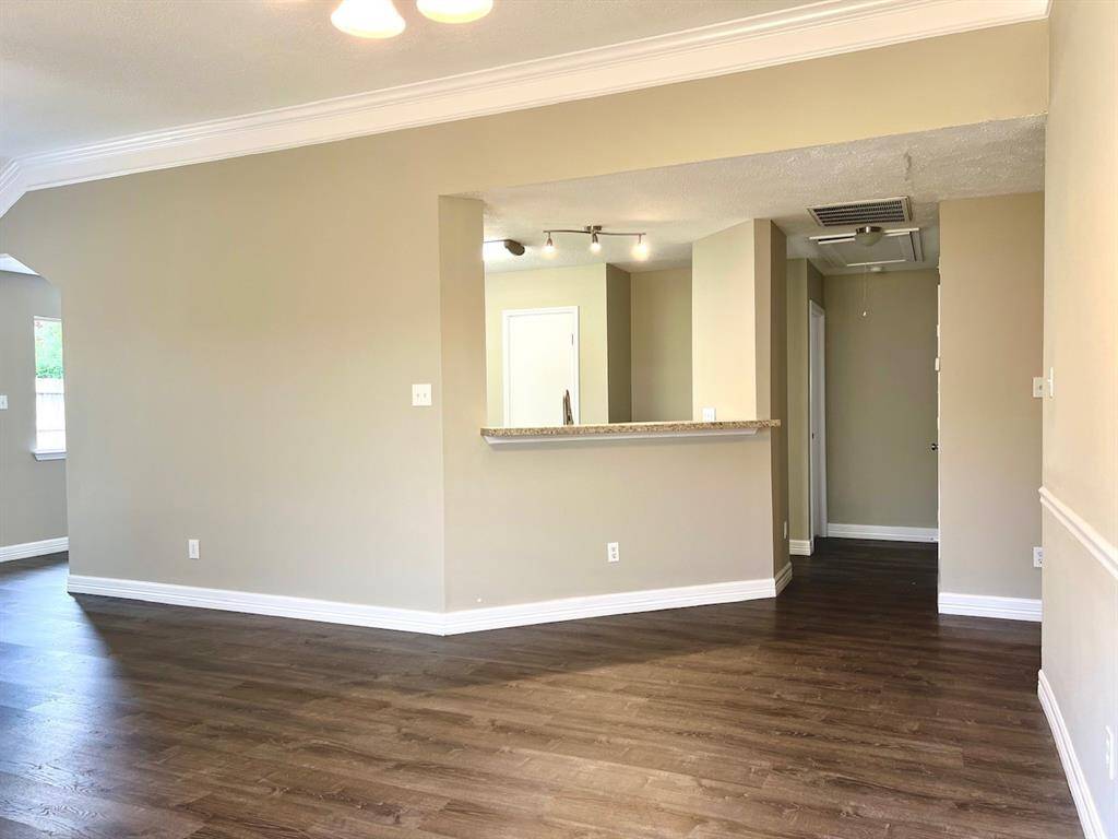view from dining towards kitchen