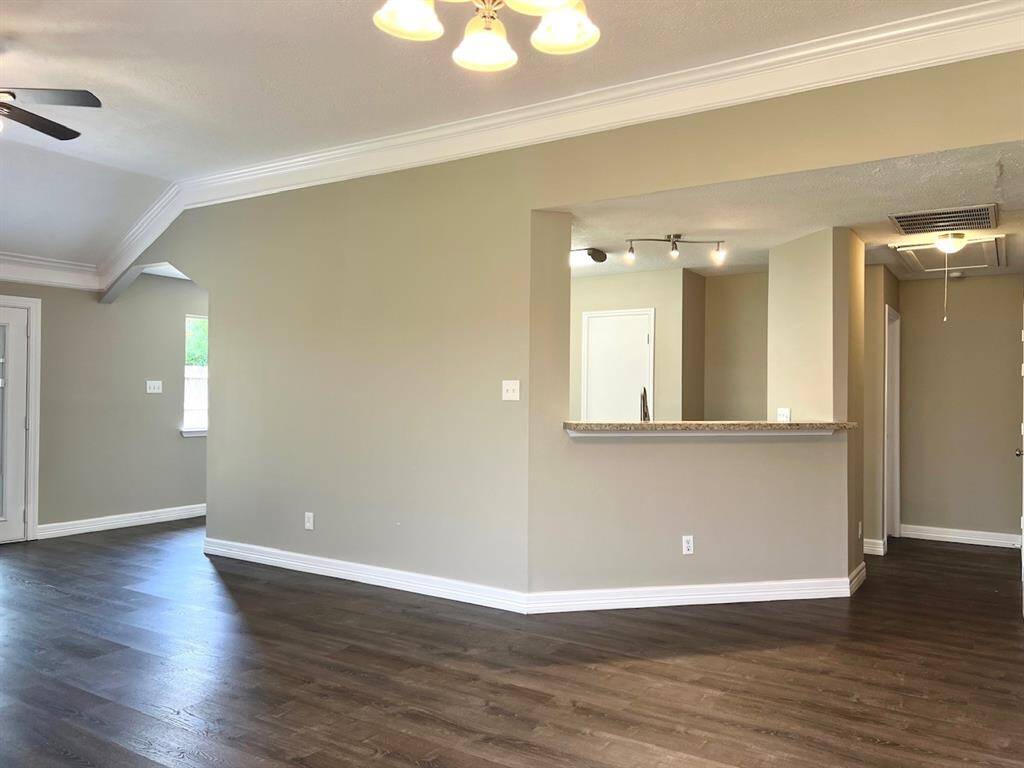 view from dining towards kitchen