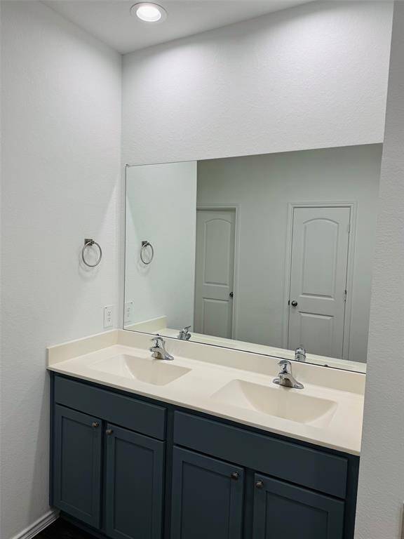 Enjoy double sinks.