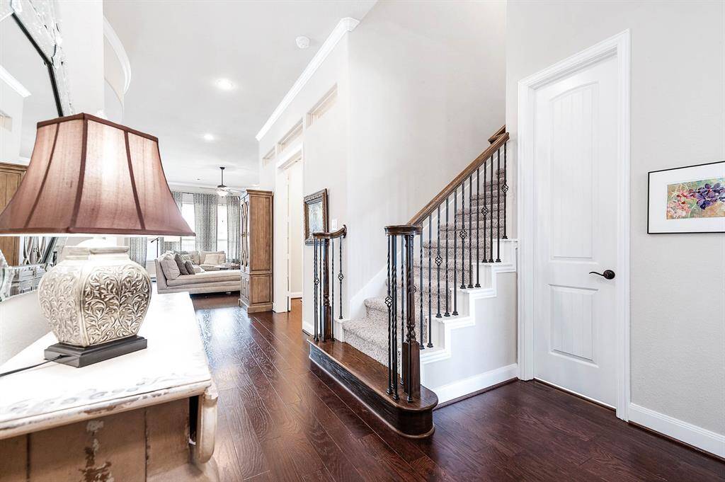 Harwood floors throughout the home make this space feel upscale.