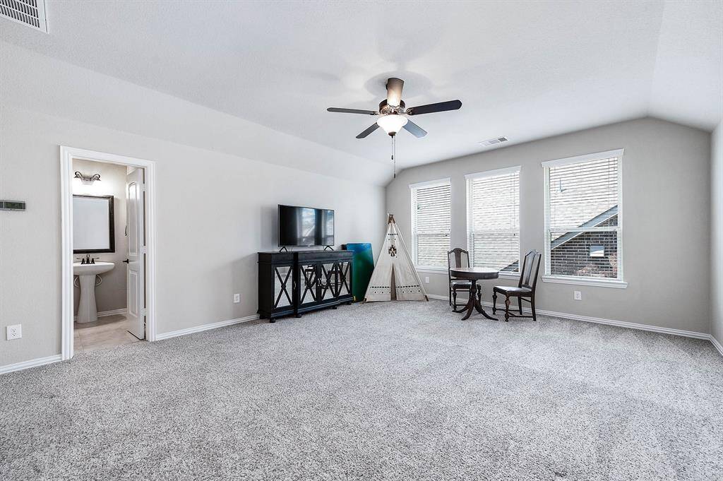 The upstairs gameroom is perfect for relaxing or playing, whatever your needs may be.