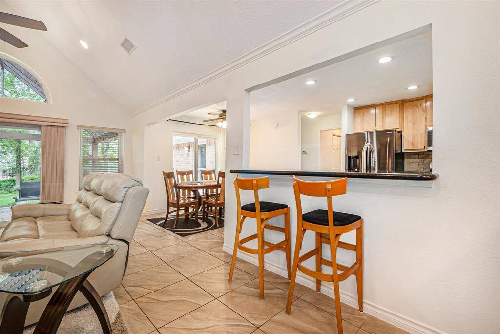 View of the additional breakfast bar seating.