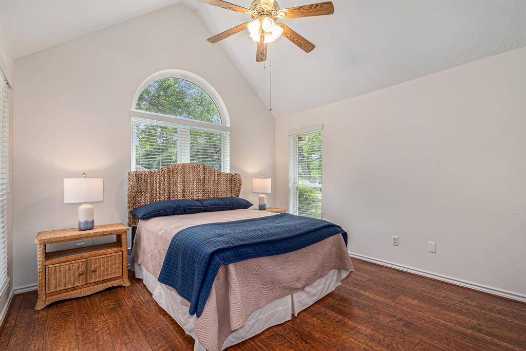 Spacious secondary bedroom with great front yard views.