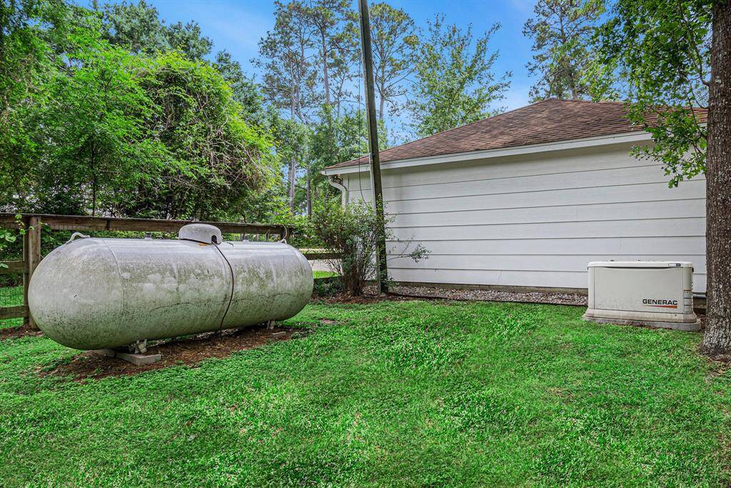 View of the on-site sewer and generator.