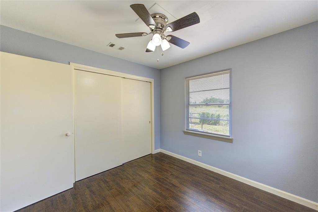 Primary bedroom has a large closet