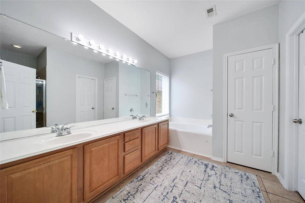 Primary bath with double sinks!