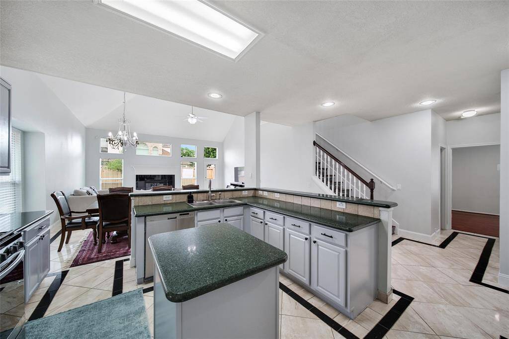 Kitchen opens to main living area!