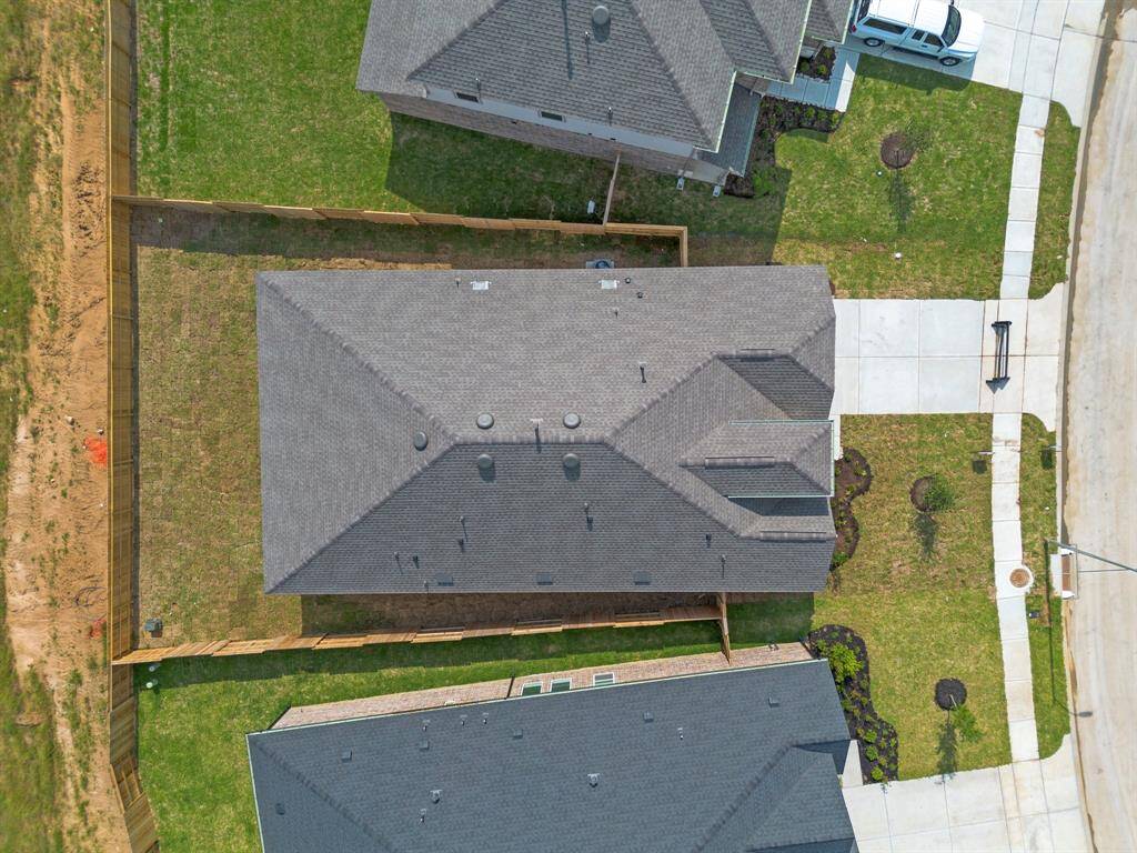 This aerial view of your home shows the amazing view of your lot.