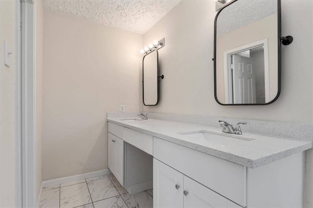 Fully renovated bathroom.