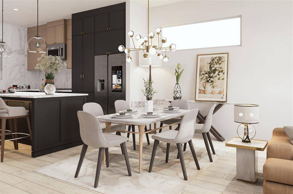 Dining Area: Digital Rendering and Digitally Staged.