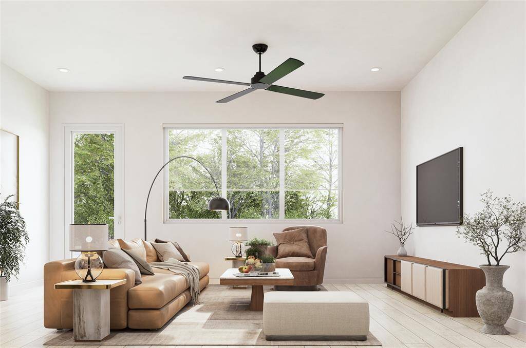 Living Area: Digital Rendering and Digitally Staged.