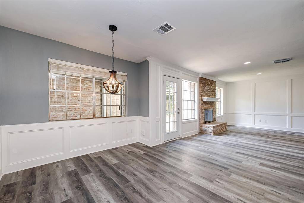 The breakfast room features awindow with views in your backyardnext to the back door.
