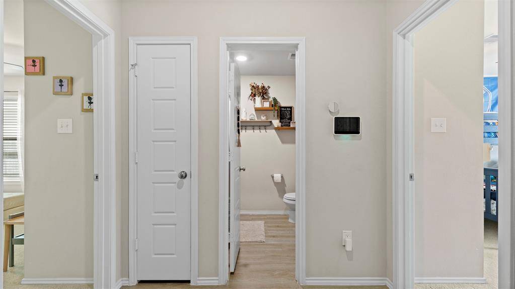1st full bath as soon as you enter the house.