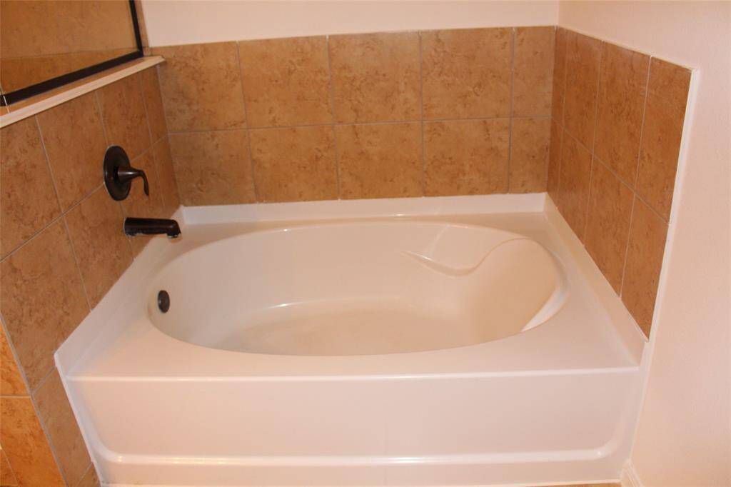 Unwind in this inviting soaking tub.