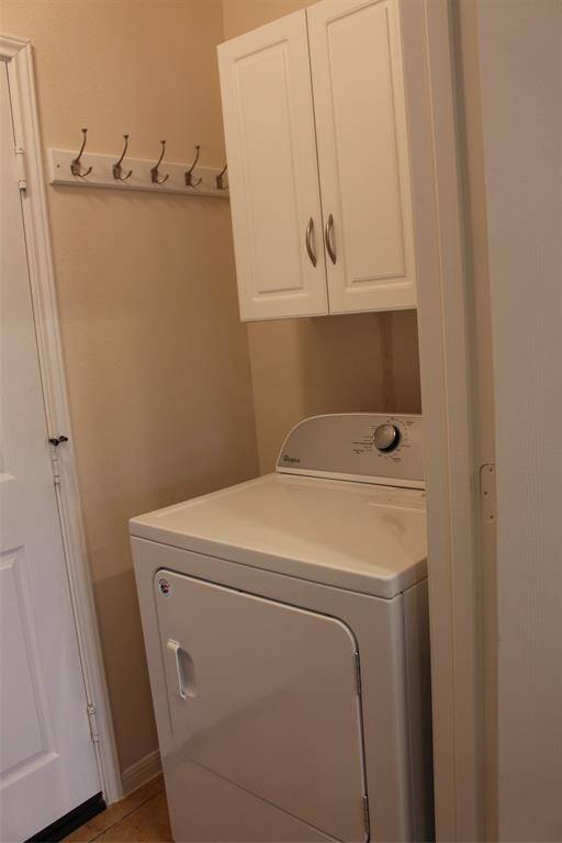 Convenient in-house washer and dryer for easy laundry care.