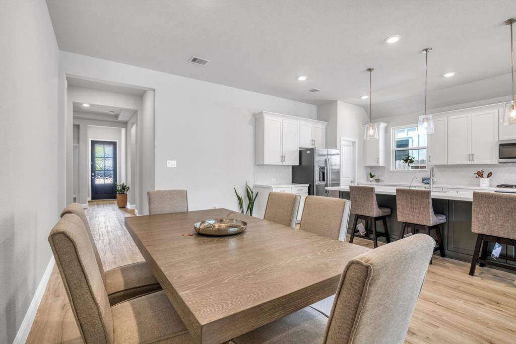 Spacious dining area.