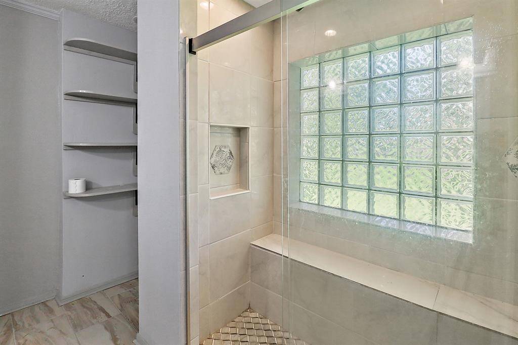 Walk in shower in primary